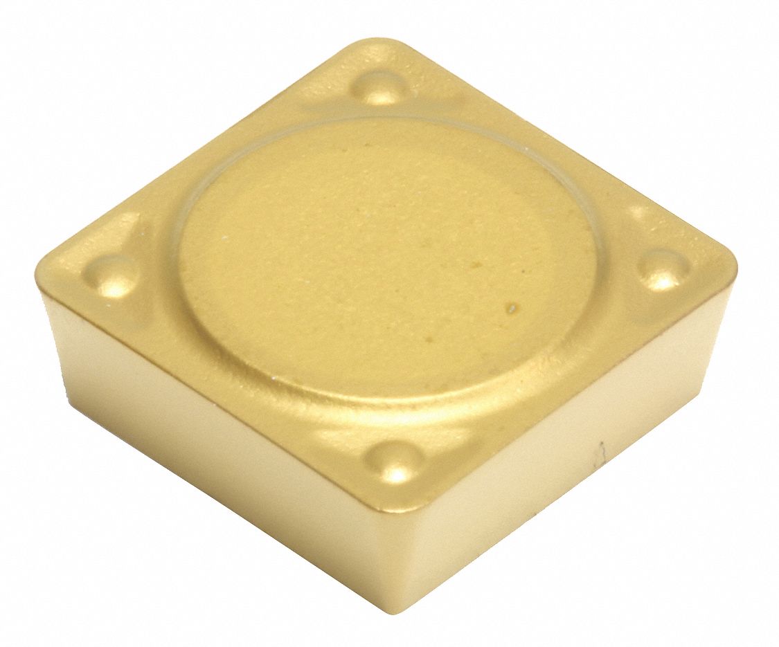 Square Turning Insert: 1/2 in Inscribed Circle, Neutral, 1/32 in Corner Radius, Al203+TiCN