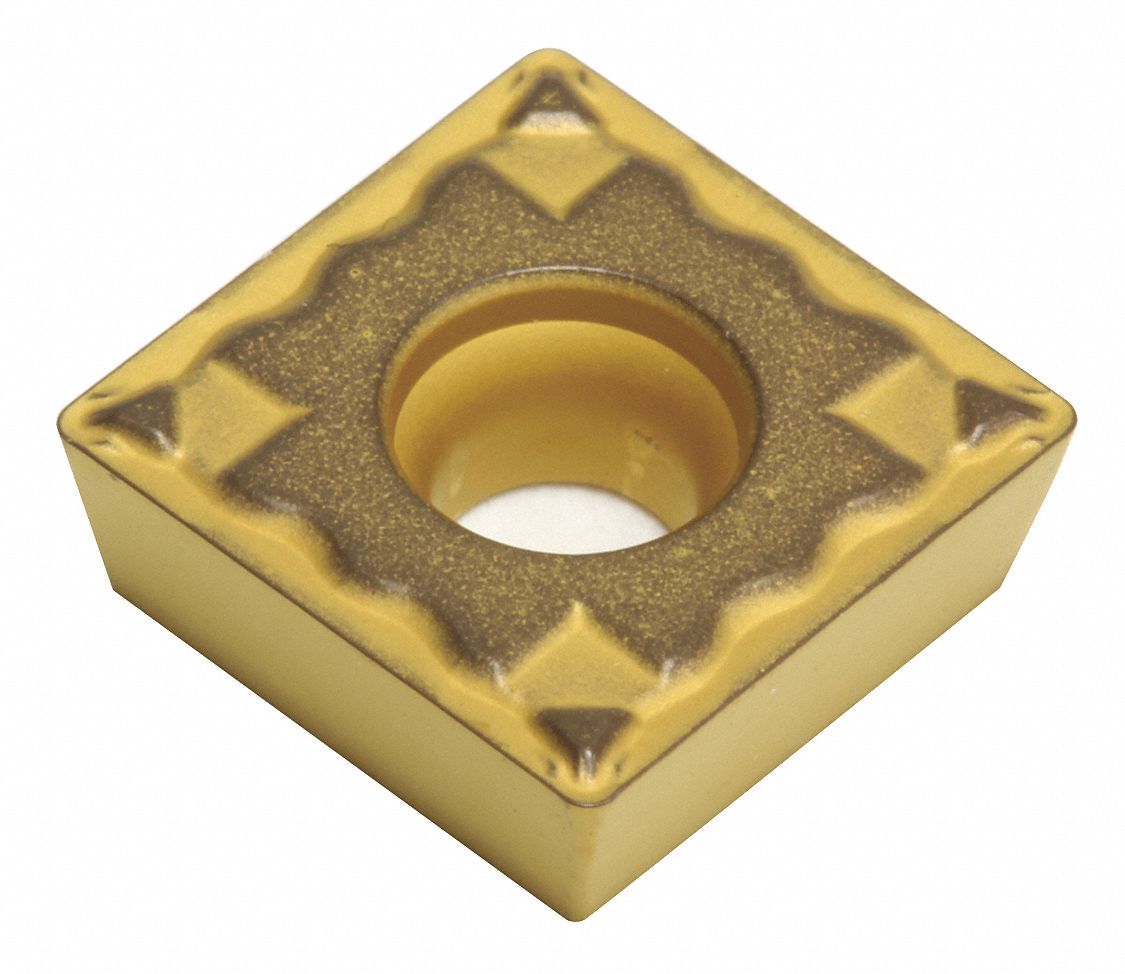 Square Turning Insert: 3/8 in Inscribed Circle, Neutral, 1/32 in Corner Radius, Absotech
