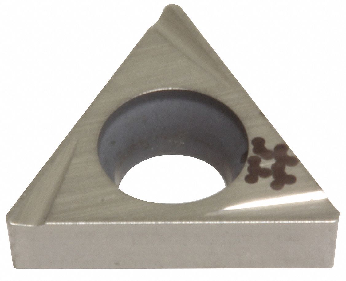 Triangle Turning Insert: 5/8 in Inscribed Circle, Neutral, 5° Clearance Angle, TBGT Insert