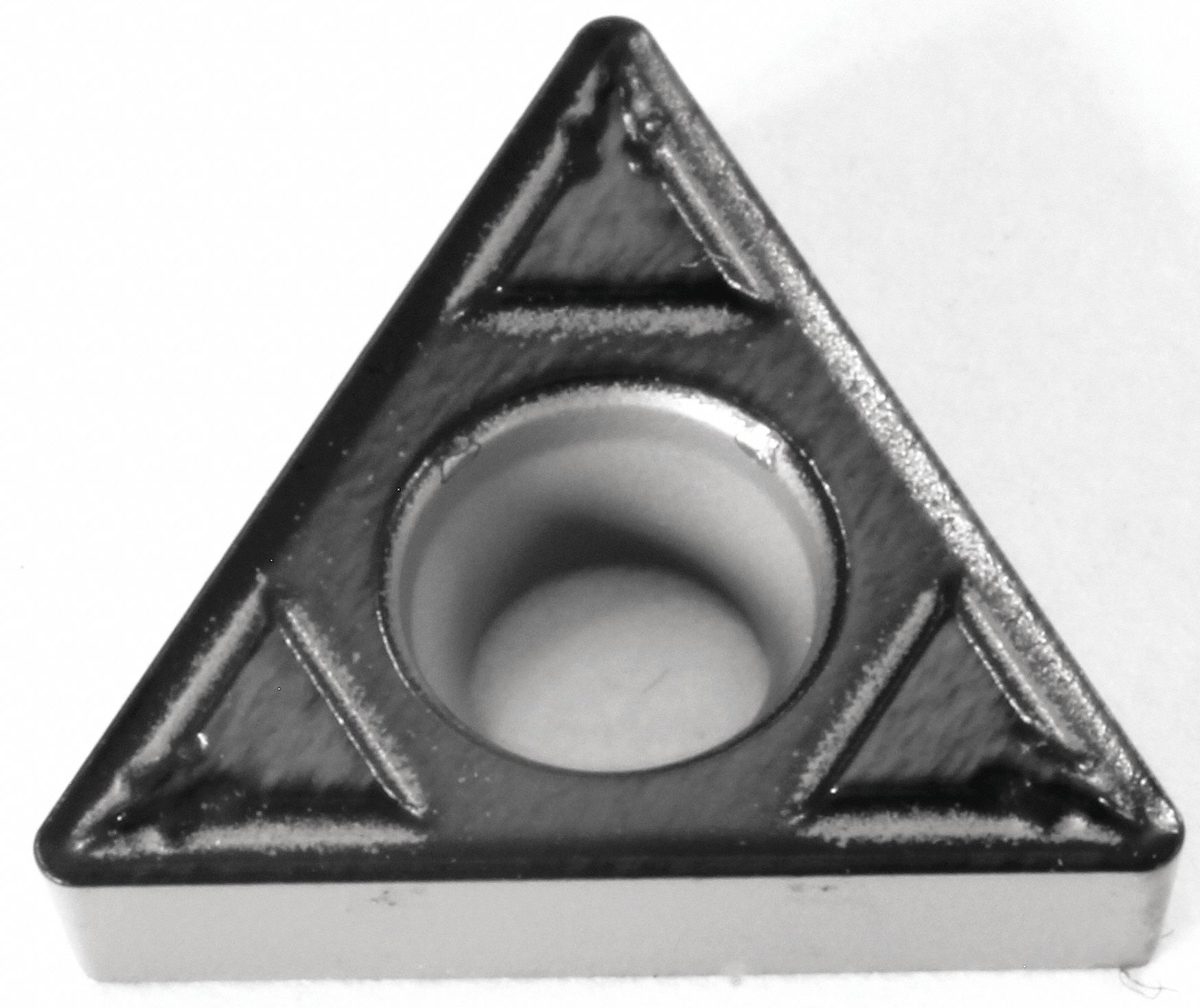 Triangle Turning Insert: 1/4 in Inscribed Circle, Neutral, ELB Chip-Breaker, TCMT Insert
