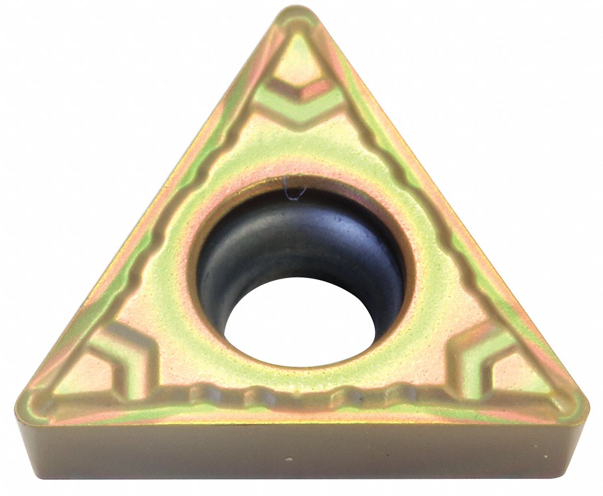 Triangle Turning Insert: 1/4 in Inscribed Circle, Neutral, ELU Chip-Breaker, TCMT Insert