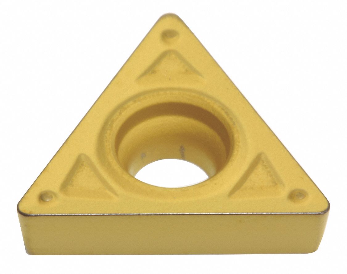 Triangle Turning Insert: 1/4 in Inscribed Circle, Neutral, ENK Chip-Breaker, Al203+TiCN