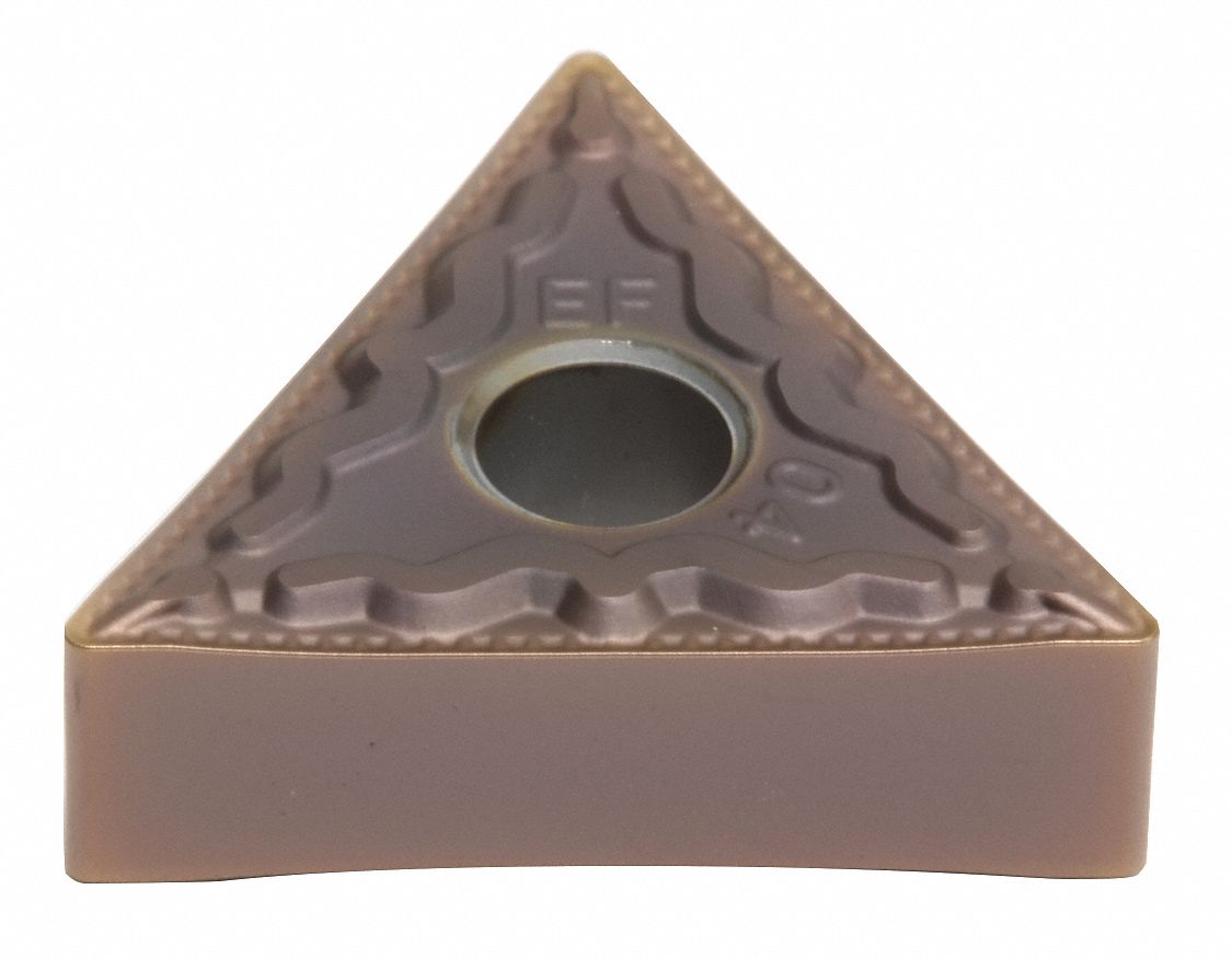 Triangle Turning Insert: 3/8 in Inscribed Circle, Neutral, EEF Chip-Breaker, Absotech