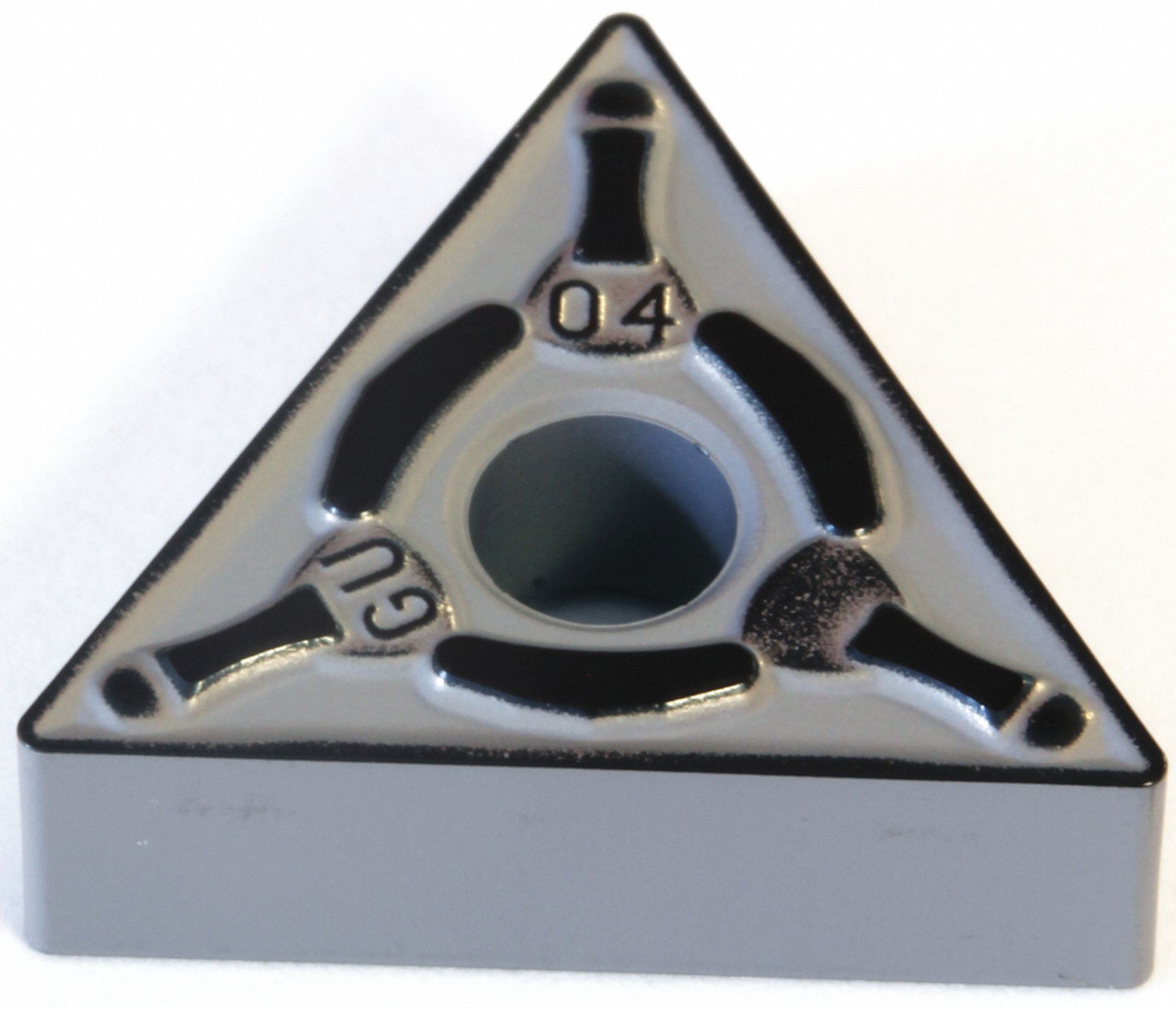Triangle Turning Insert: 1/2 in Inscribed Circle, Neutral, EGU Chip-Breaker, Absotech
