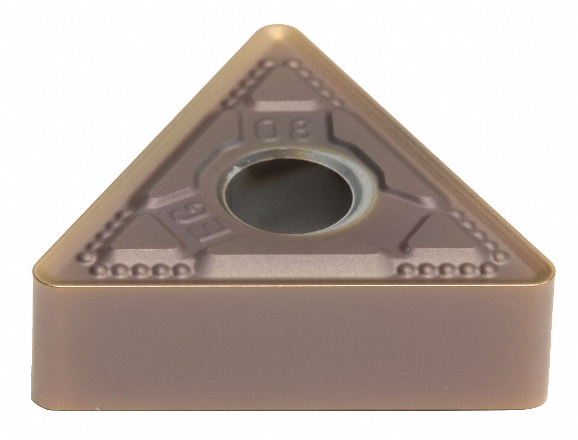 Triangle Turning Insert: 3/8 in Inscribed Circle, Neutral, EEG Chip-Breaker, TiAlN+AlCrN