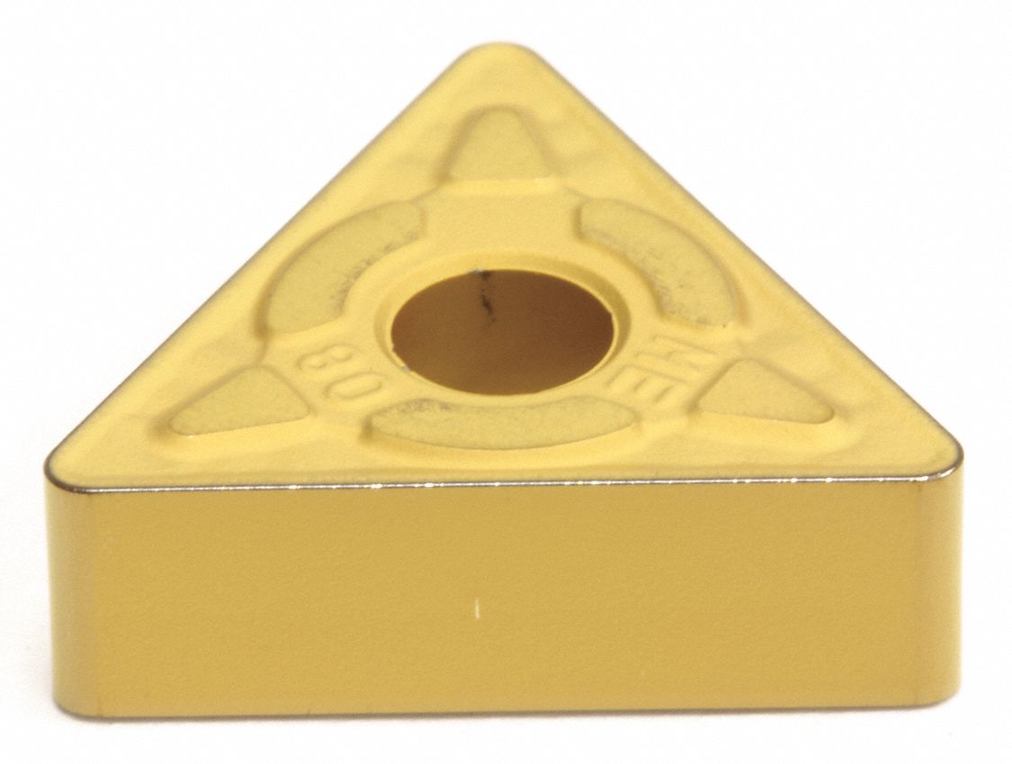 Triangle Turning Insert: 1/2 in Inscribed Circle, Neutral, EME Chip-Breaker, Al203+TiCN