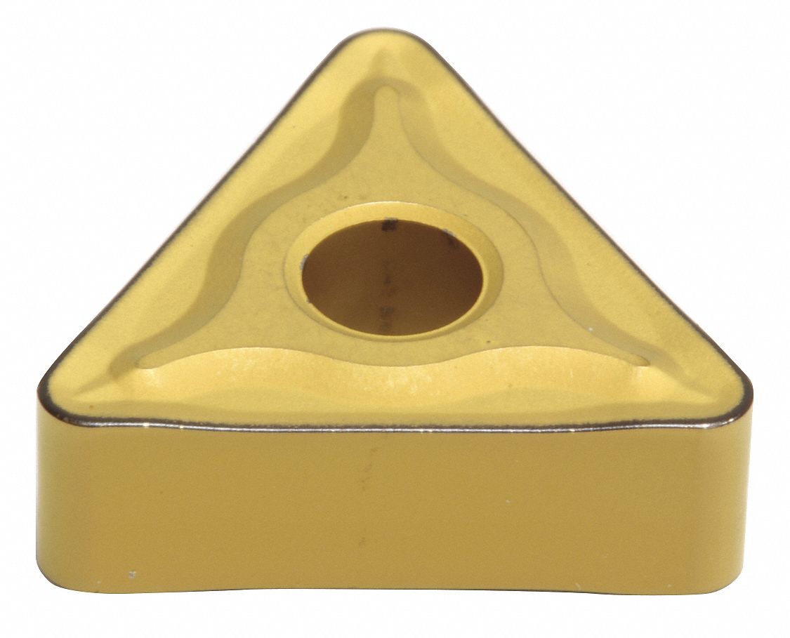 Triangle Turning Insert: 1/2 in Inscribed Circle, Neutral, EMX Chip-Breaker, Al203+TiCN