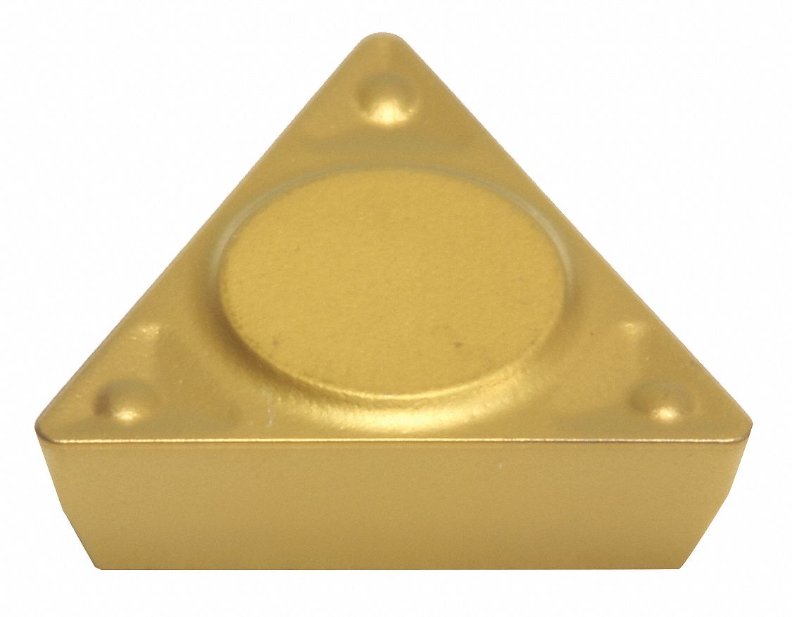 Triangle Turning Insert: 1/2 in Inscribed Circle, Neutral, ENF Chip-Breaker, Al203+TiCN