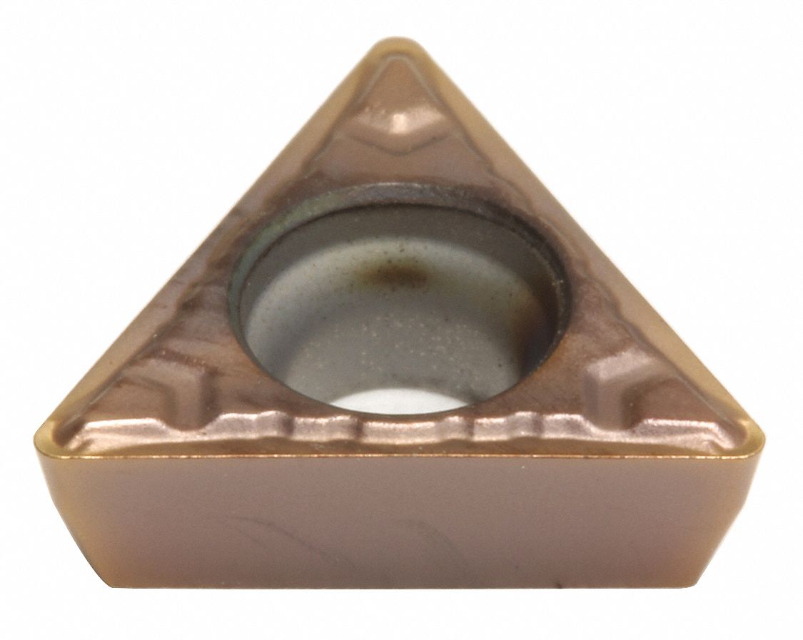 Triangle Turning Insert: 1/4 in Inscribed Circle, Neutral, ELU Chip-Breaker, TiAlN+AlCrN