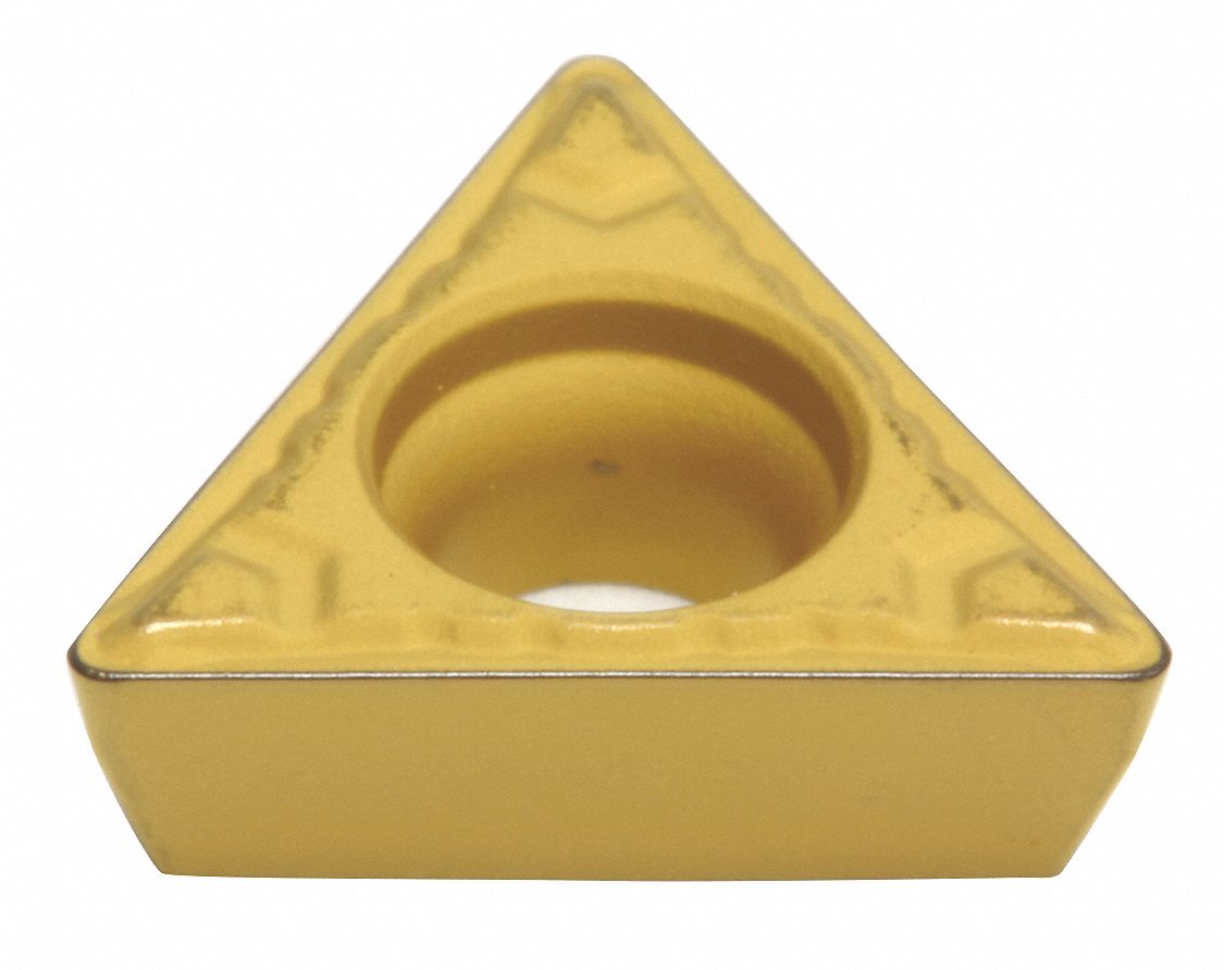 Triangle Turning Insert: 1/4 in Inscribed Circle, Neutral, EMU Chip-Breaker, Al203+TiCN