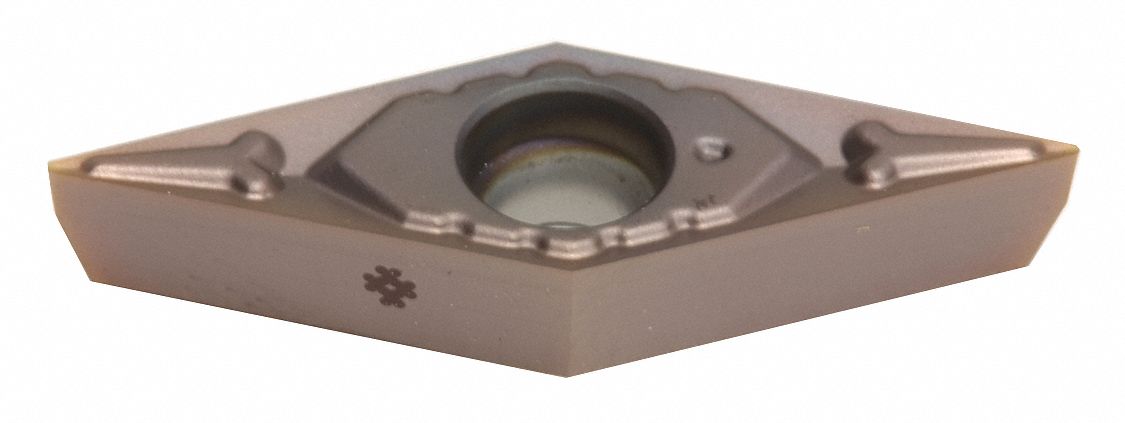 Diamond Turning Insert: VCGT Insert, Neutral, 1/8 in Thick, 0.0039 in Corner Radius, AC530U