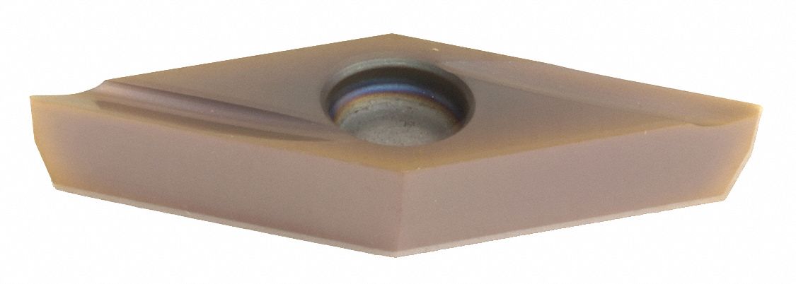 Diamond Turning Insert: VCGT Insert, Neutral, 1/8 in Thick, 0.0079 in Corner Radius, AC530U