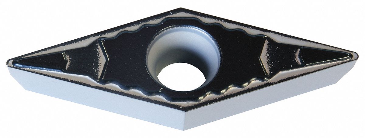 Diamond Turning Insert: VCMT Insert, Neutral, 3/16 in Thick, 1/32 in Corner Radius, AC6030M