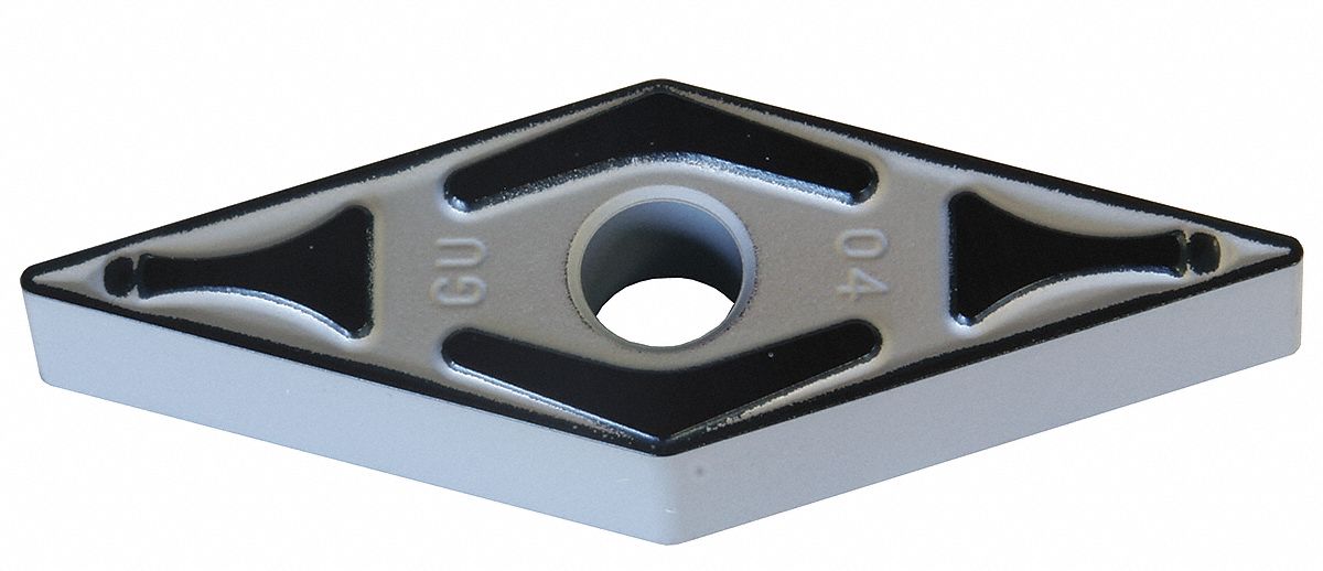 Diamond Turning Insert: VNMG Insert, Neutral, 3/16 in Thick, 3/64 in Corner Radius, AC8025P