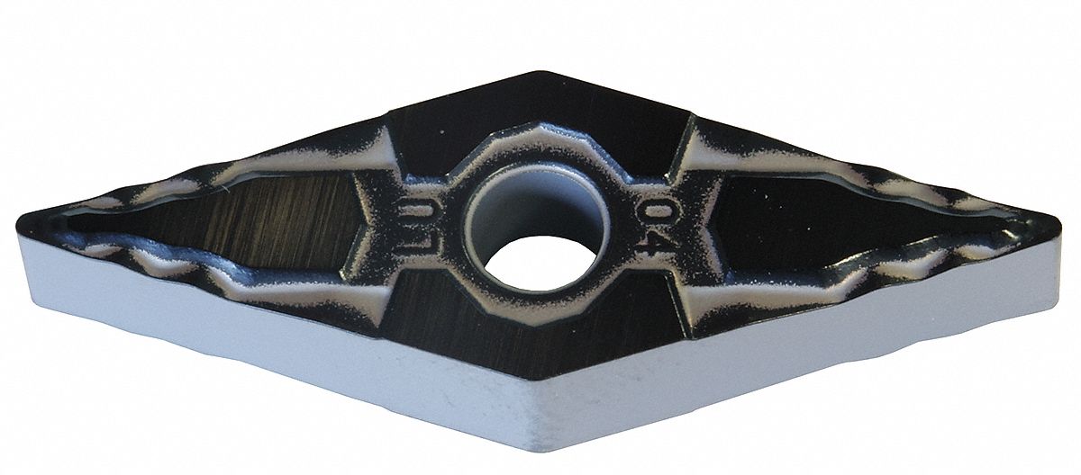 Diamond Turning Insert: VNMG Insert, Neutral, 3/16 in Thick, 1/64 in Corner Radius, AC8025P