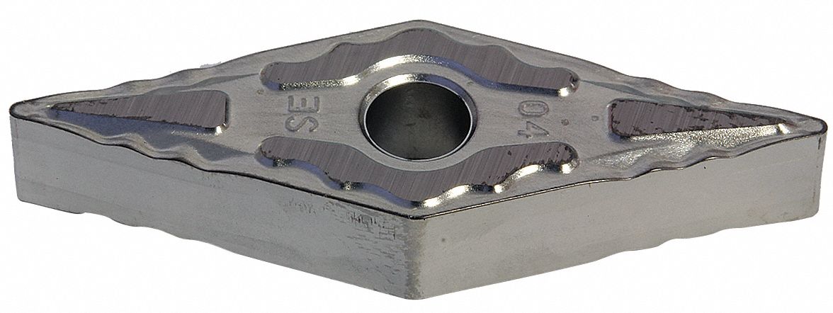 Diamond Turning Insert: VNMG Insert, Neutral, 3/16 in Thick, 1/64 in Corner Radius, T1500A