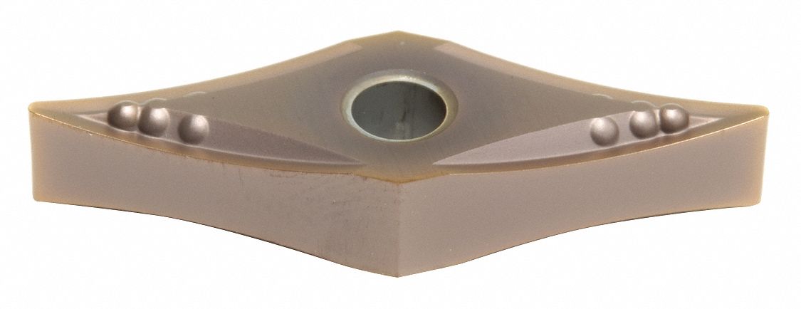 Diamond Turning Insert: VNMG Insert, Neutral, 3/16 in Thick, 1/64 in Corner Radius, AC510U