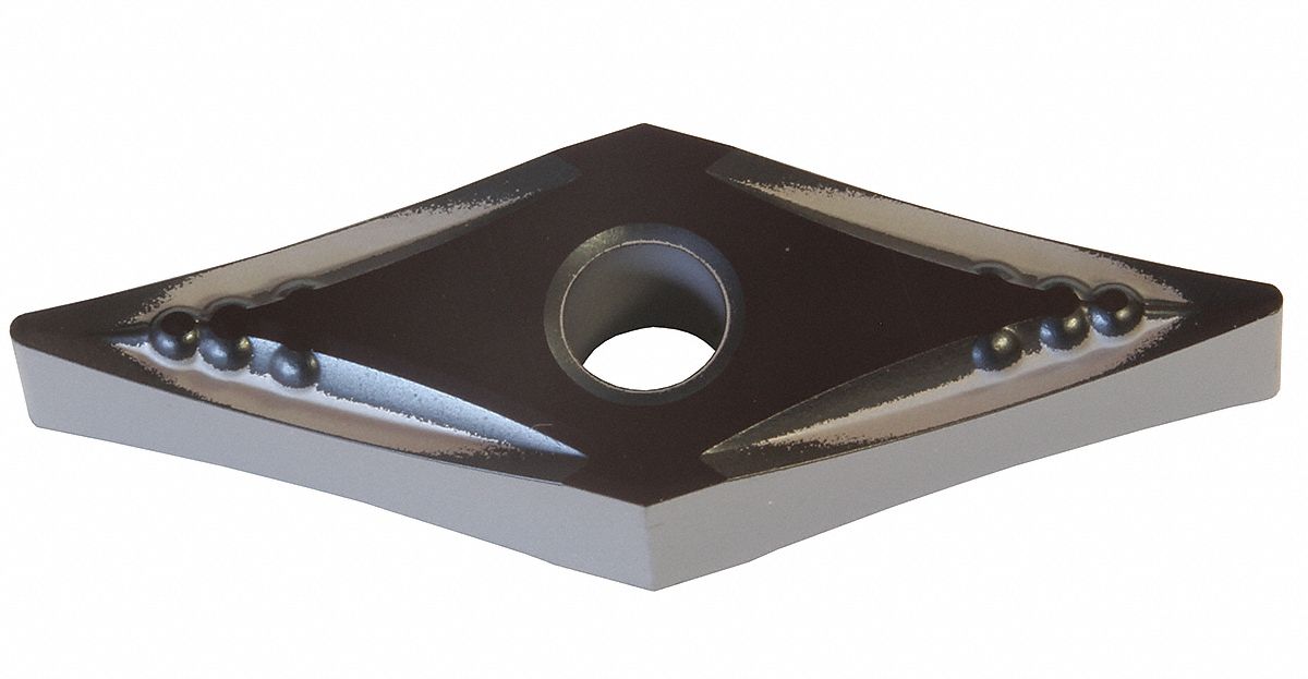 Diamond Turning Insert: VNMG Insert, Neutral, 3/16 in Thick, 1/64 in Corner Radius, AC8025P