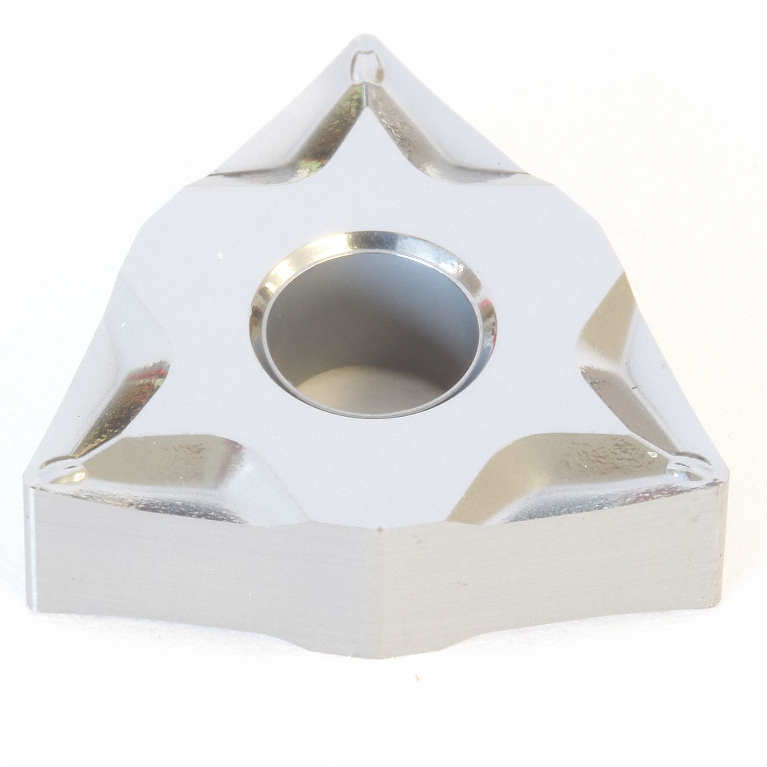 Turning Insert: 1/2 in Inscribed Circle, Neutral, 3/16 in Thick, ESU Chip-Breaker, H1