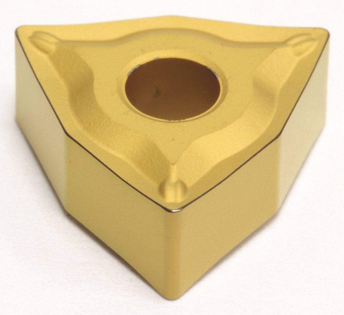 Turning Insert: 1/2 in Inscribed Circle, Neutral, 3/16 in Thick, ESU Chip-Breaker, AC520U