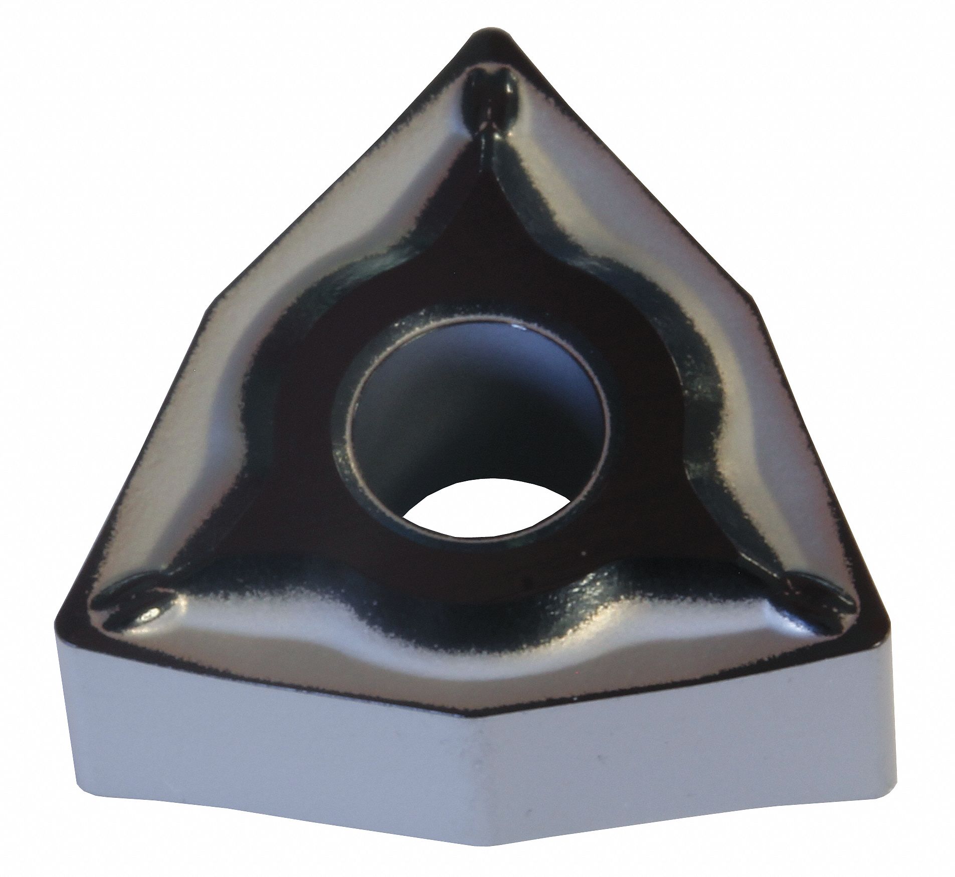 Turning Insert: 1/2 in Inscribed Circle, Neutral, 3/16 in Thick, ESU Chip-Breaker, Absotech