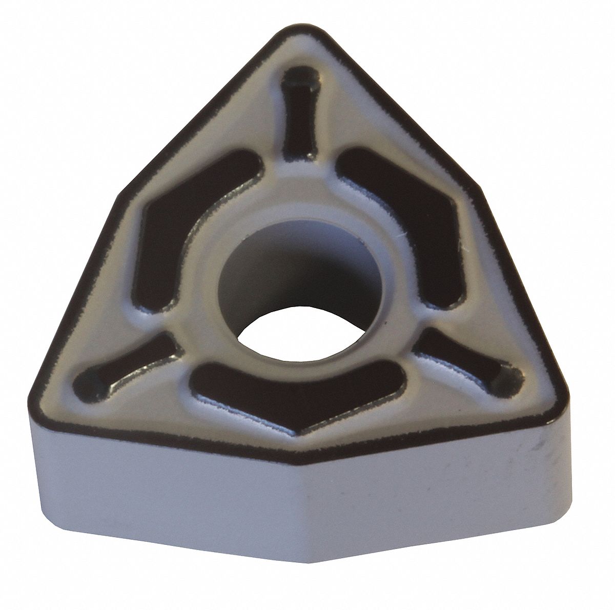 Turning Insert: 1/2 in Inscribed Circle, Neutral, 3/16 in Thick, EGU Chip-Breaker, Absotech