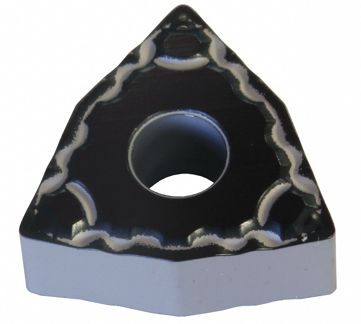 Turning Insert: 1/2 in Inscribed Circle, Neutral, 3/16 in Thick, ELU Chip-Breaker, AC8025P