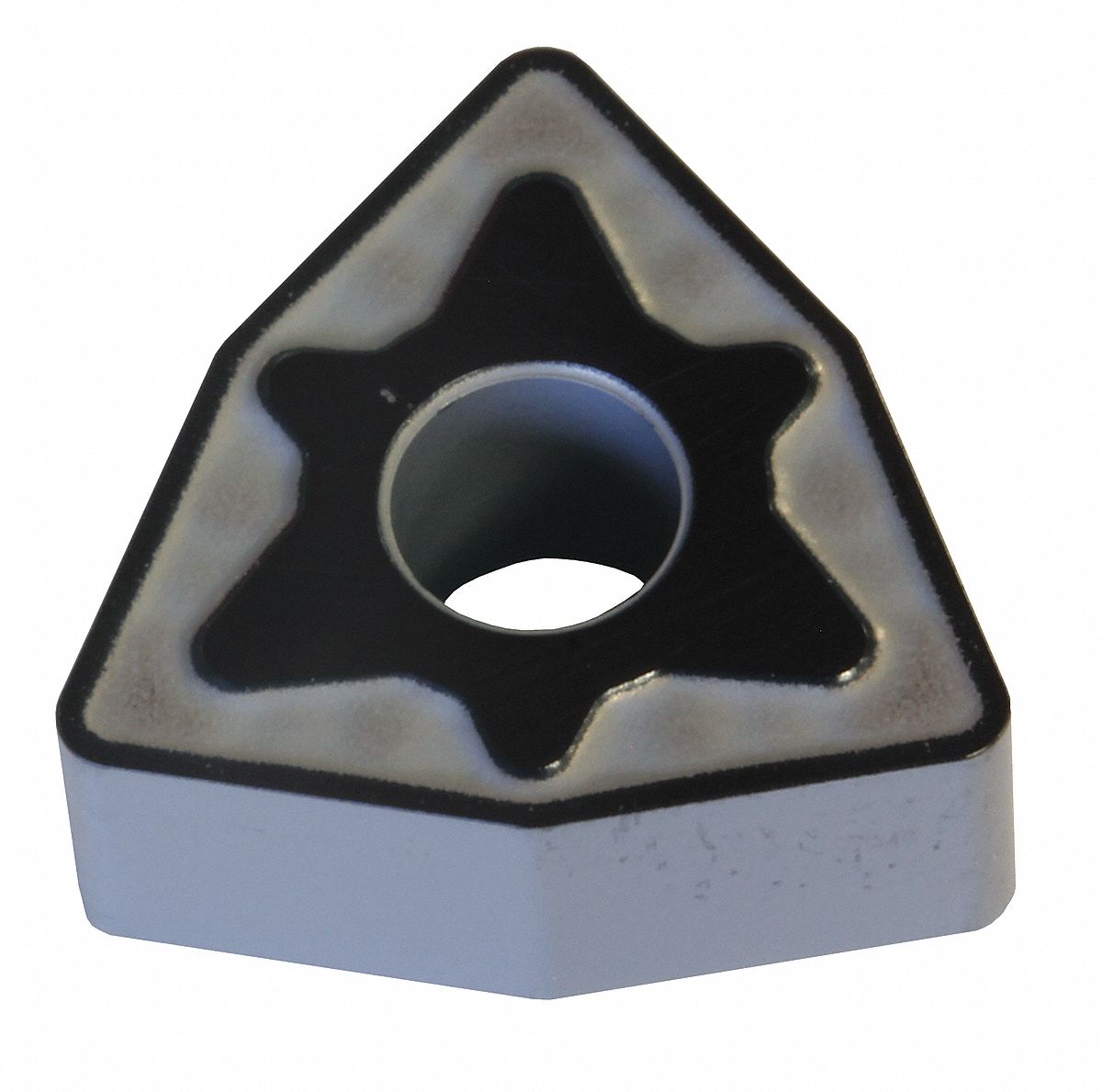 Turning Insert: 1/2 in Inscribed Circle, Neutral, 3/16 in Thick, EME Chip-Breaker, AC8025P