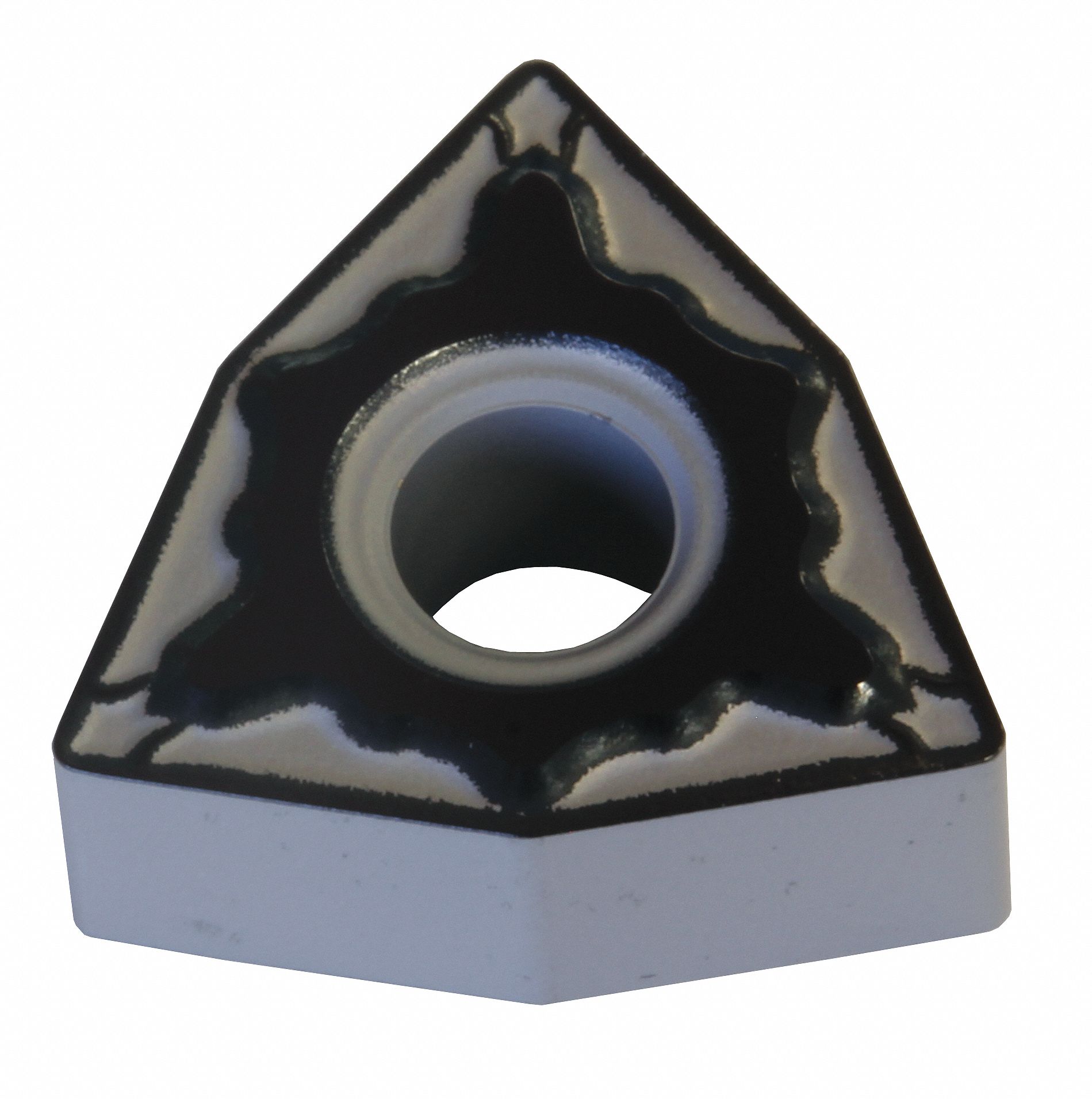 Turning Insert: 1/2 in Inscribed Circle, Neutral, 3/16 in Thick, ESE Chip-Breaker, AC8025P