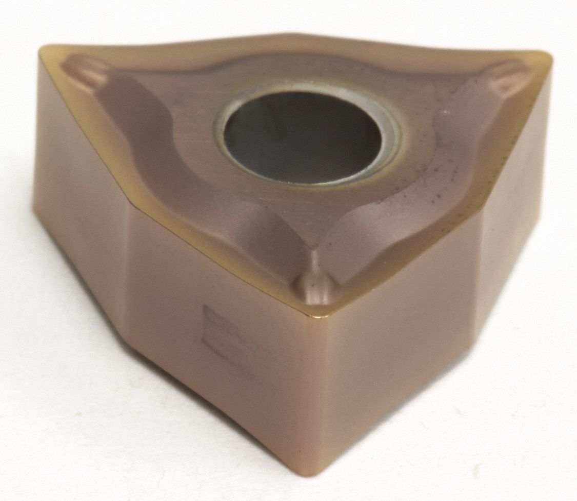 Turning Insert: 3/8 in Inscribed Circle, Neutral, 3/16 in Thick, ESU Chip-Breaker, AC6040M