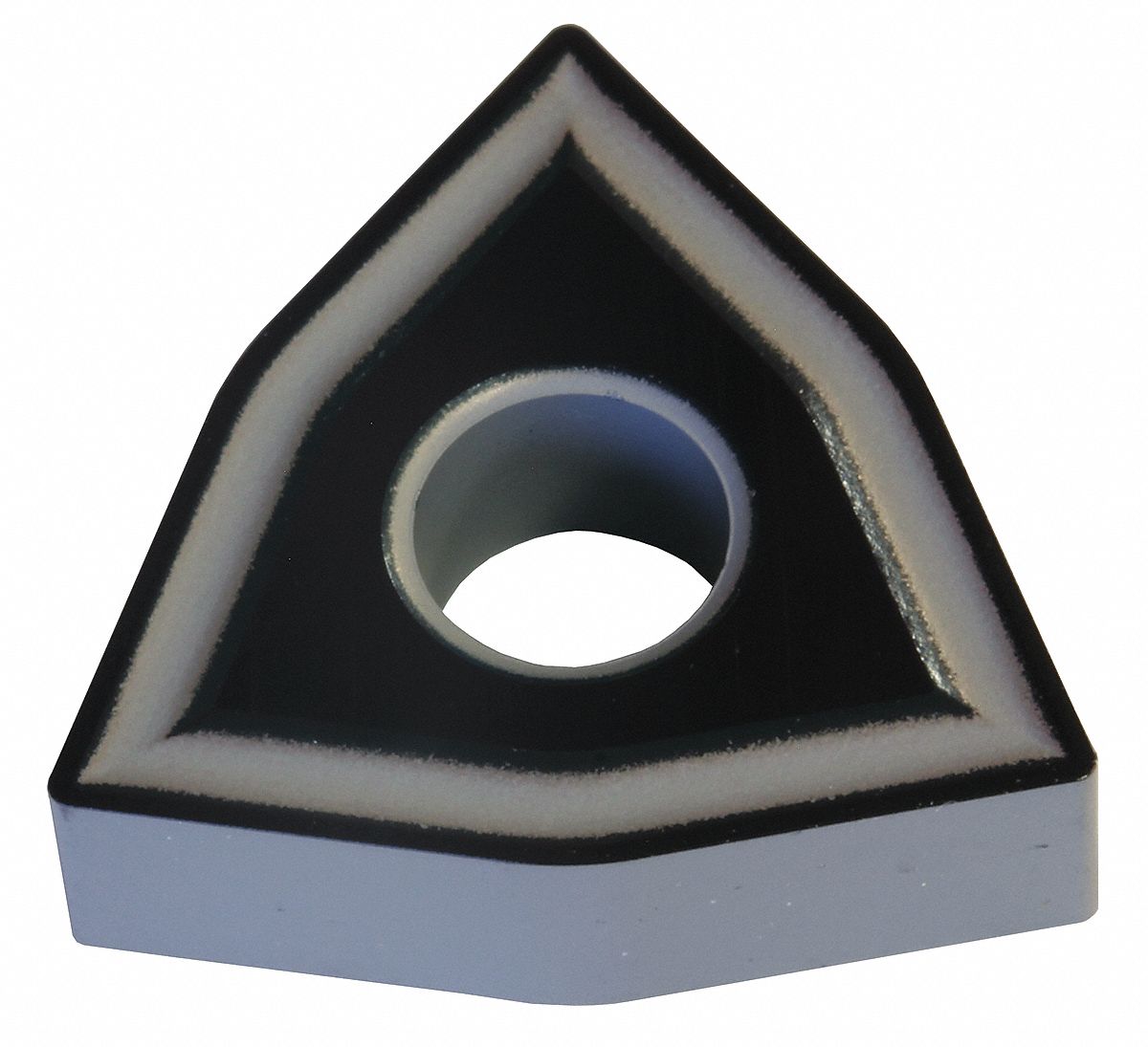 Turning Insert: 1/2 in Inscribed Circle, Neutral, 3/16 in Thick, ENZ Chip-Breaker, AC8025P