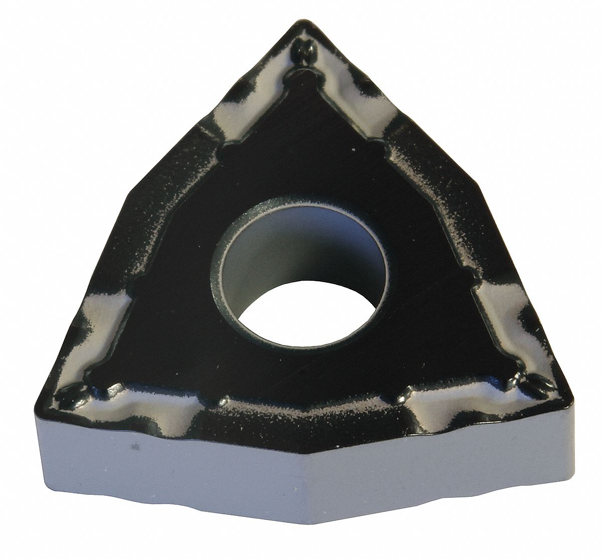 Turning Insert: 1/2 in Inscribed Circle, Neutral, 3/16 in Thick, ESX Chip-Breaker, AC8025P