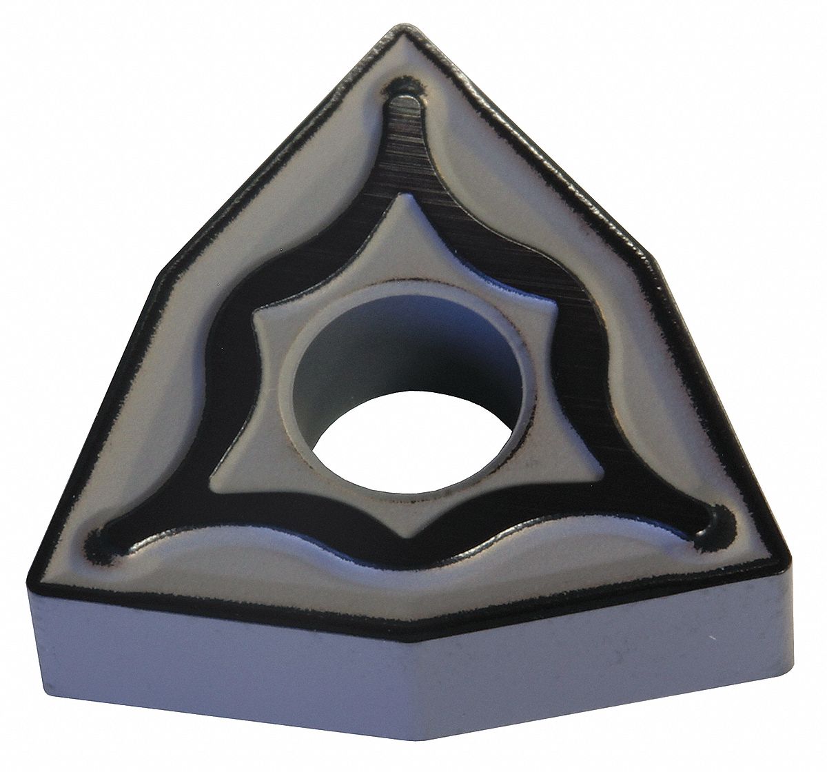 Turning Insert: 1/2 in Inscribed Circle, Neutral, 3/16 in Thick, EUX Chip-Breaker, AC8025P