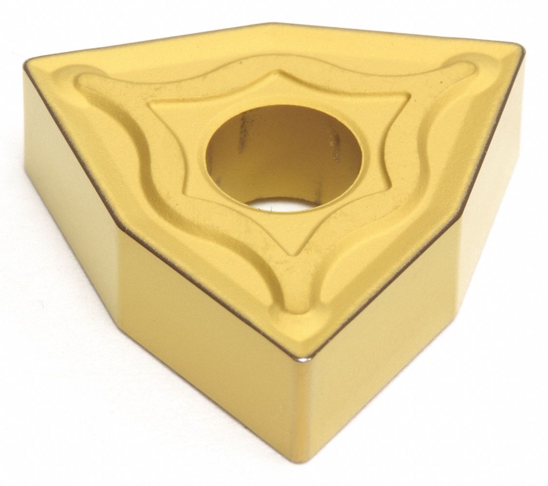 Turning Insert: 1/2 in Inscribed Circle, Neutral, 3/16 in Thick, EUX Chip-Breaker, AC810P