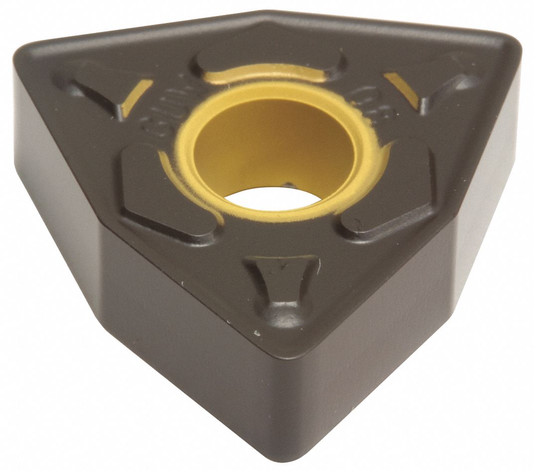 Turning Insert: 1/2 in Inscribed Circle, Neutral, 3/16 in Thick, EGU Chip-Breaker, AC405K