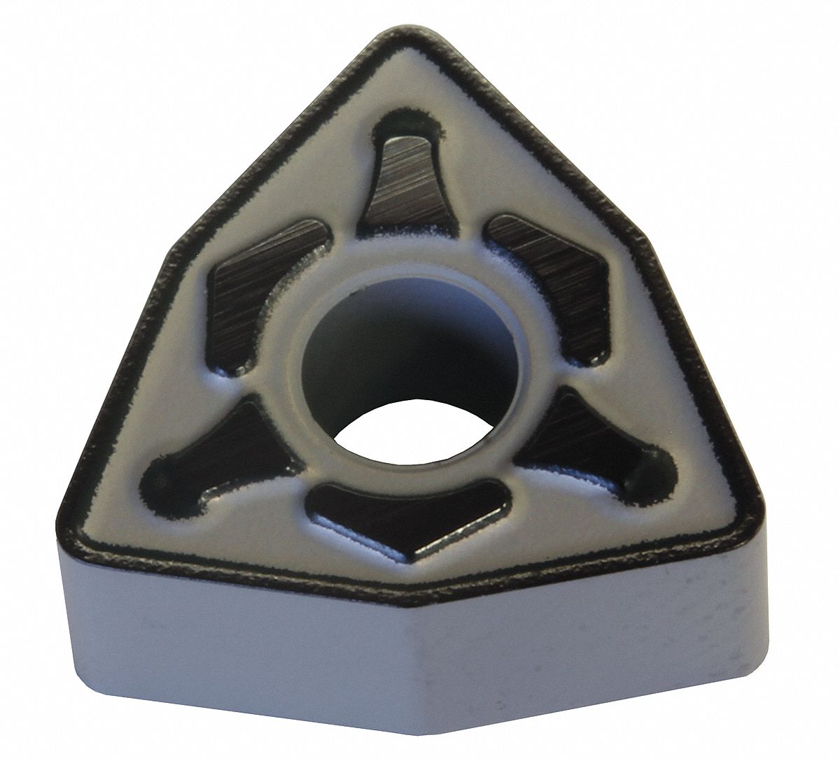 Turning Insert: 1/2 in Inscribed Circle, Neutral, 3/16 in Thick, EGU Chip-Breaker, Absotech