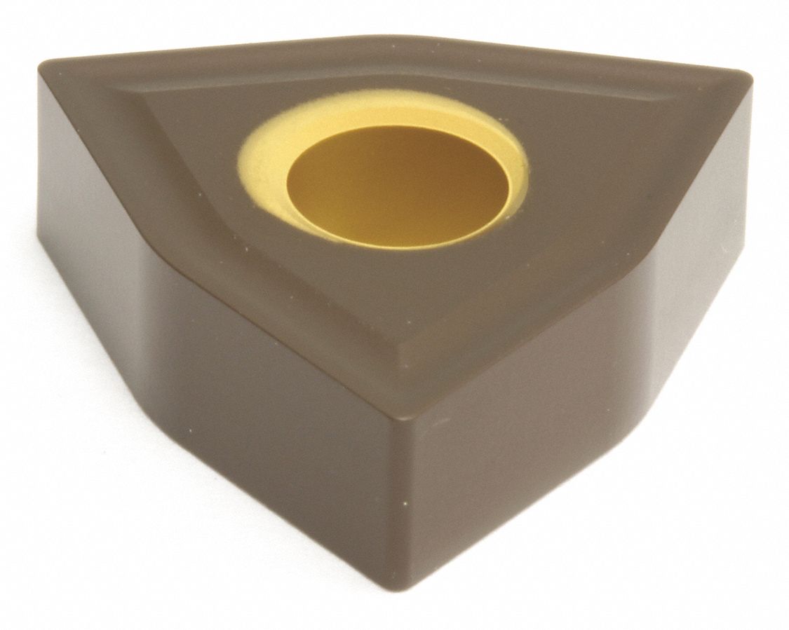 Turning Insert: 1/2 in Inscribed Circle, Neutral, 3/16 in Thick, ENZ Chip-Breaker, AC415K