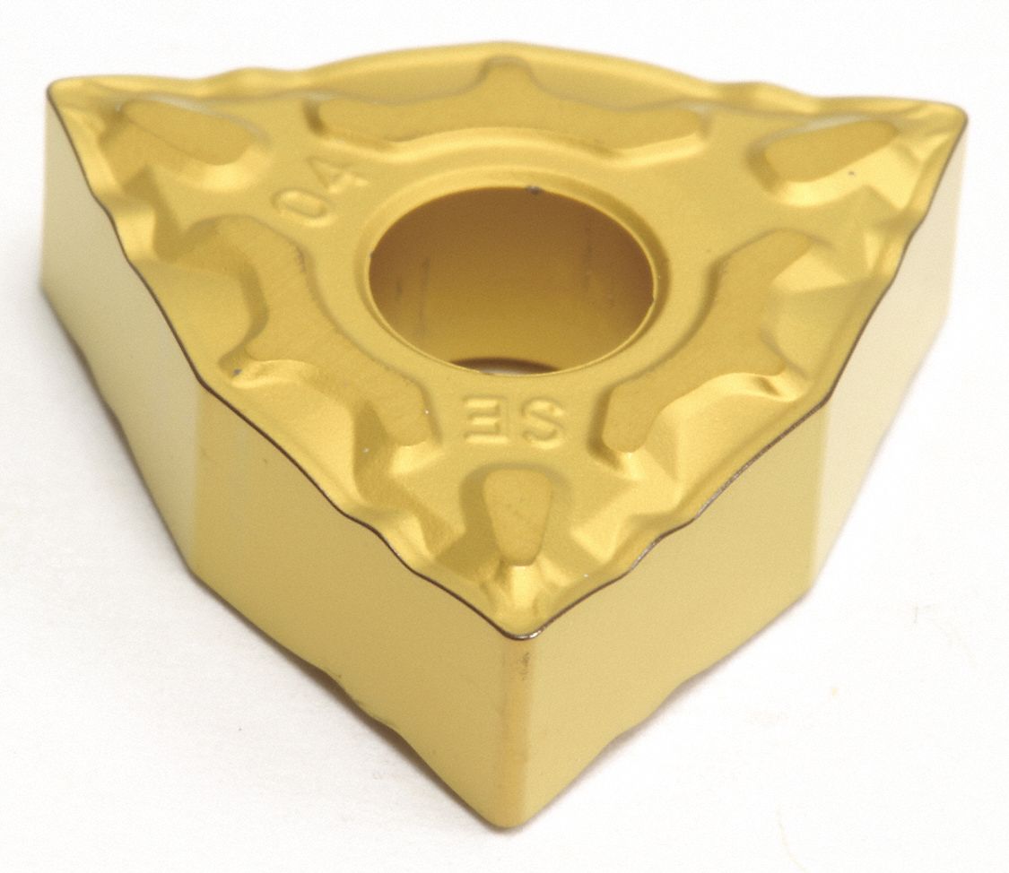 Turning Insert: 1/2 in Inscribed Circle, Neutral, 3/16 in Thick, ESE Chip-Breaker, AC810P