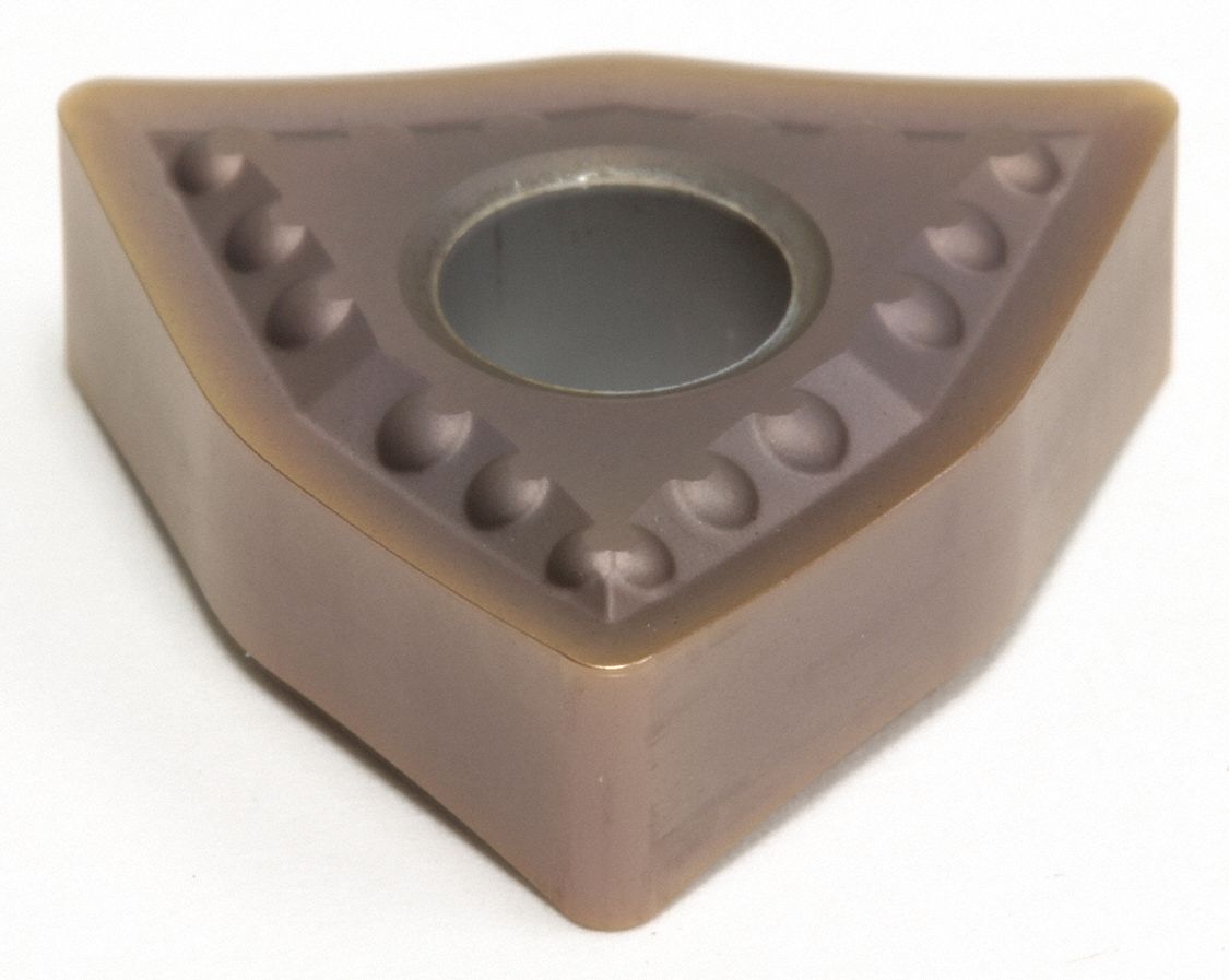 Turning Insert: 1/2 in Inscribed Circle, Neutral, 3/16 in Thick, EUP Chip-Breaker, AC520U