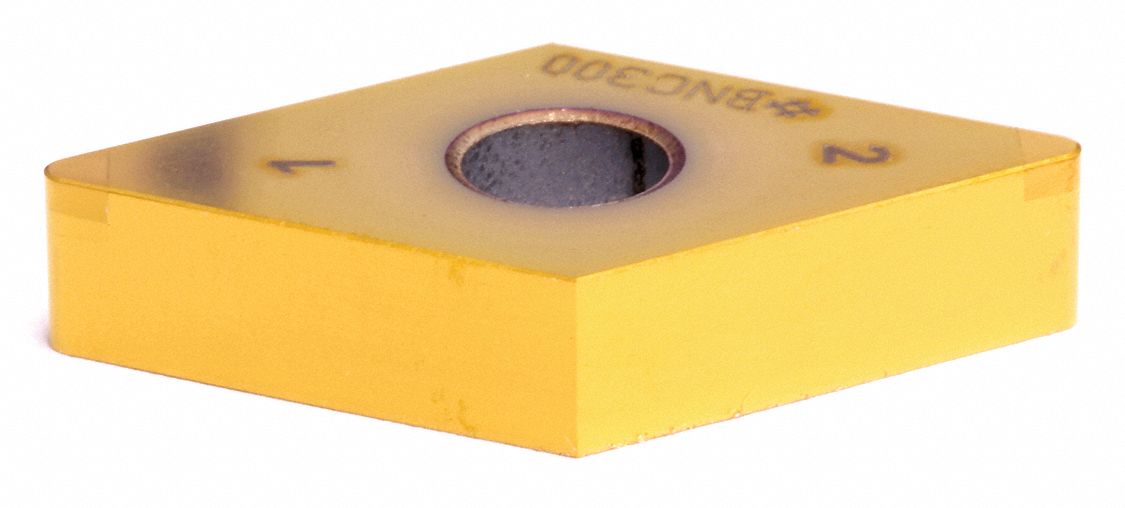 Diamond Turning Insert: DNGA Insert, Neutral, 3/16 in Thick, 3/64 in Corner Radius, TiN
