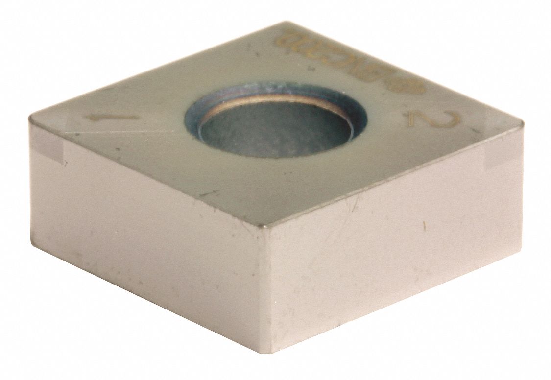 Square Turning Insert: 1/2 in Inscribed Circle, Neutral, 1/32 in Corner Radius, SNGA Insert