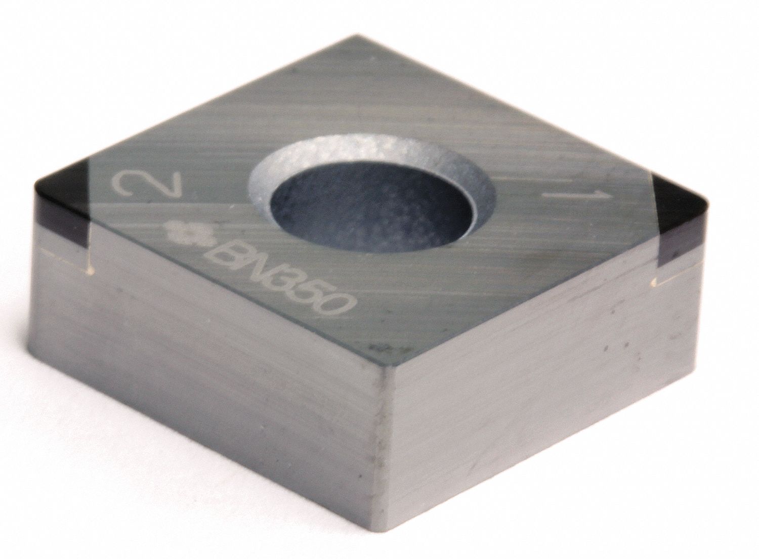 Square Turning Insert: 1/2 in Inscribed Circle, Neutral, 1/32 in Corner Radius, SNGA Insert