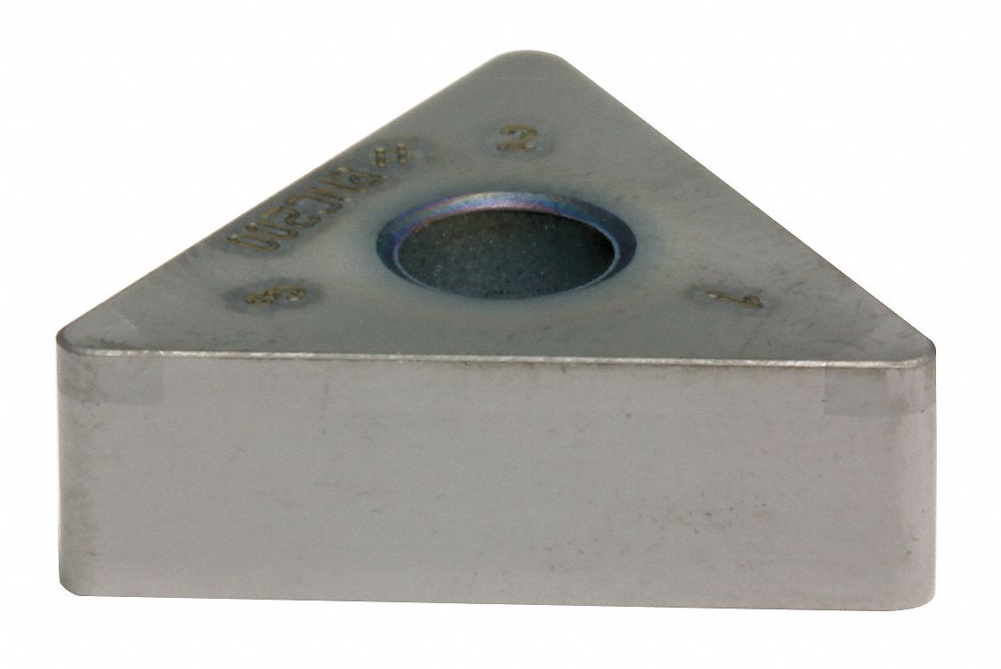 Triangle Turning Insert: 3/8 in Inscribed Circle, Neutral, 0° Clearance Angle, TiCN
