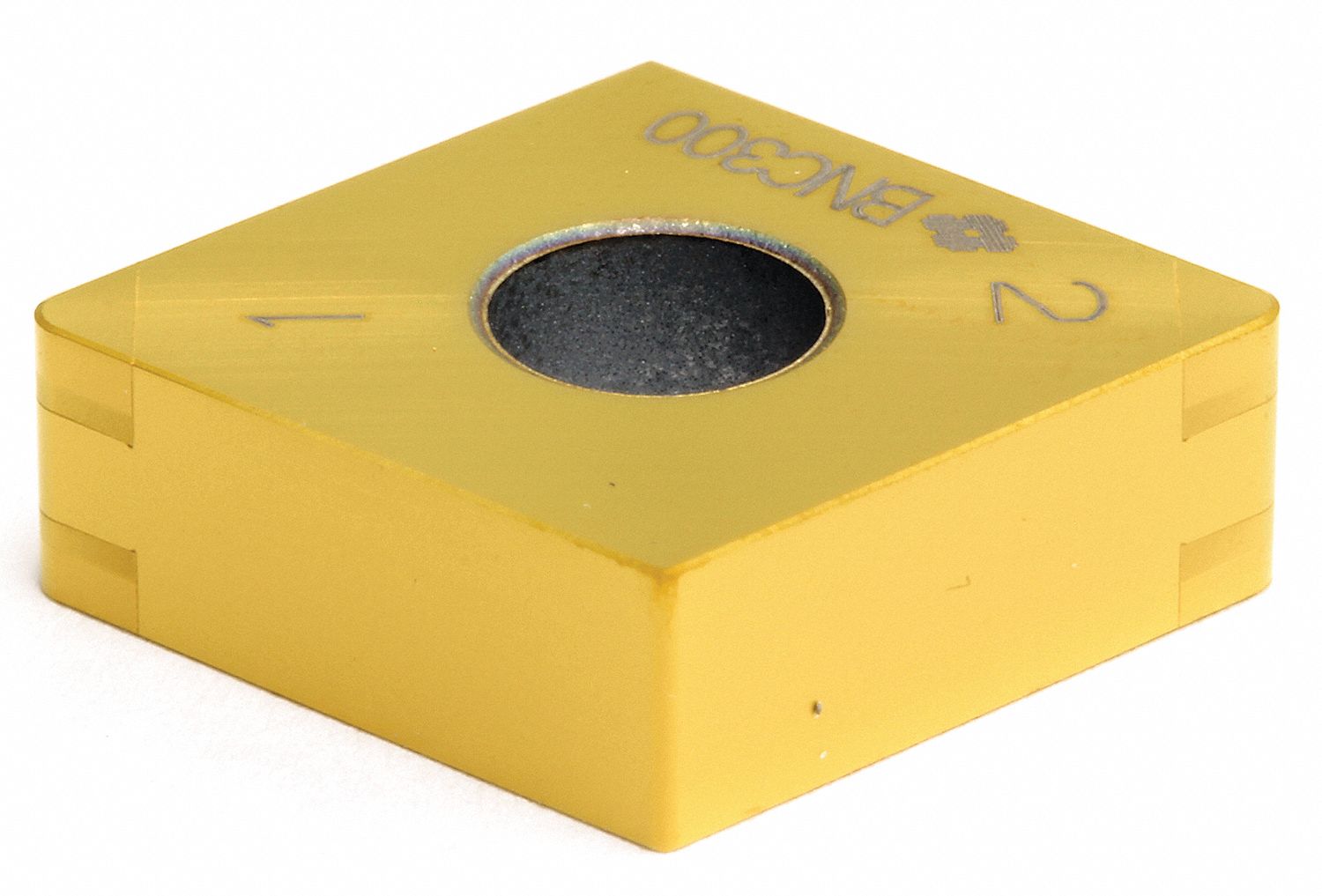 Diamond Turning Insert: CNGA Insert, Neutral, 3/16 in Thick, 3/64 in Corner Radius, TiN