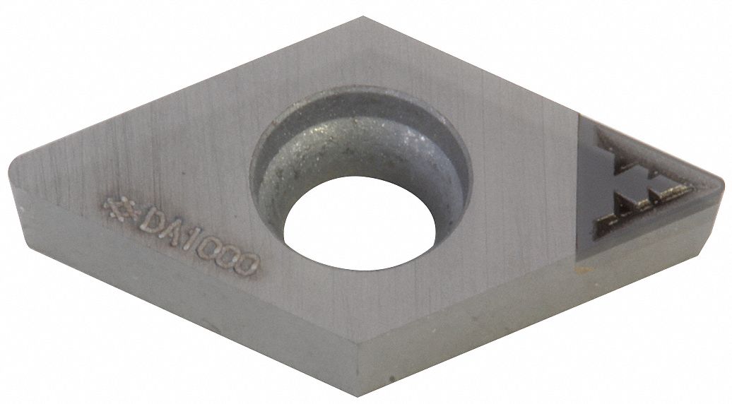 Diamond Turning Insert: DCMT Insert, Neutral, 3/32 in Thick, 0.0079 in Corner Radius