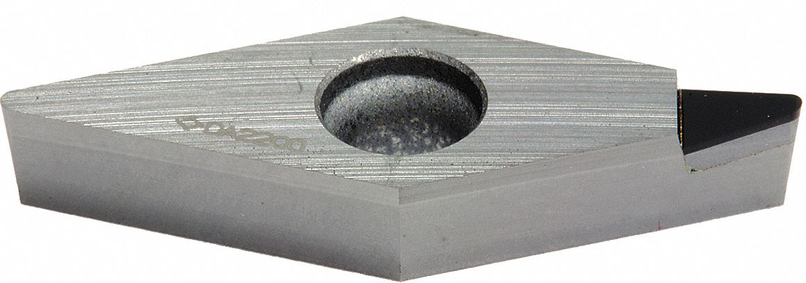 Diamond Turning Insert: VNMX Insert, Neutral, 3/16 in Thick, 1/64 in Corner Radius, DA1000