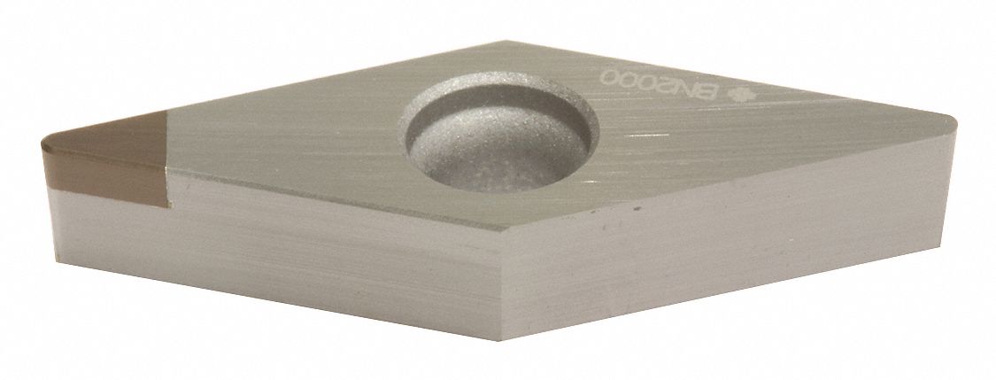 Diamond Turning Insert: VBGA Insert, Neutral, 1/8 in Thick, 0.0079 in Corner Radius, BN2000