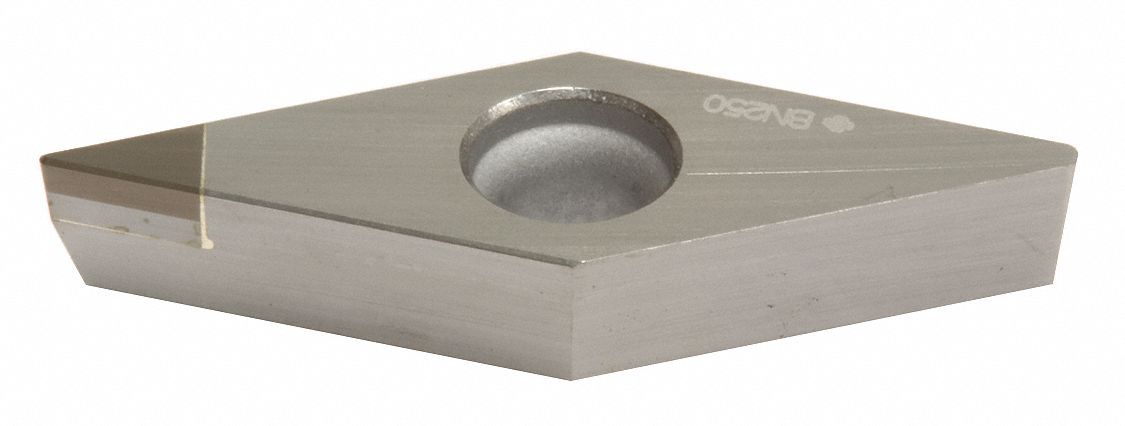 Diamond Turning Insert: VCGA Insert, Neutral, 1/8 in Thick, 0.0079 in Corner Radius, BN2000