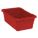 CROSS STACKING CONTAINER, 9.8 GALON, 25⅛ IN X 16 IN X 8½ IN, RED