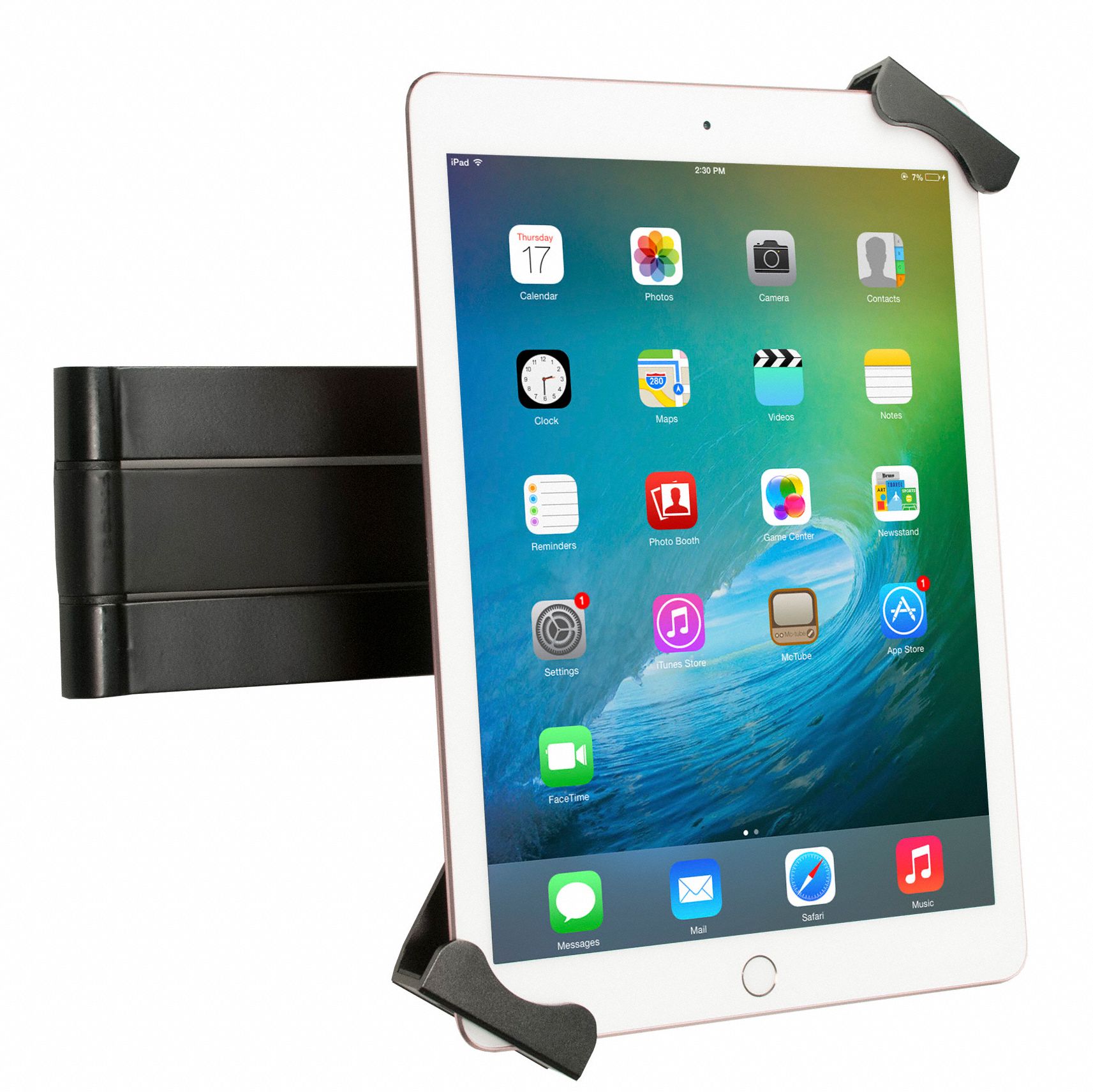 CTA DIGITAL Articulated Security Tablet Wall Mount Black, Aluminum, 16